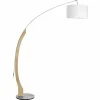 Outlet HerzBlut Amos lampadaire arqué, chêne naturel
