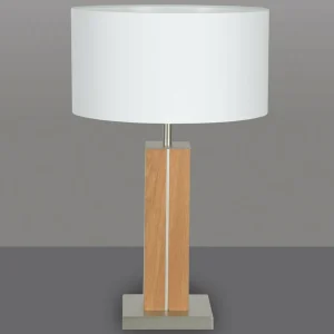 Store HerzBlut Dana lampe à poser, chêne huilé 56 cm