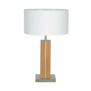 Store HerzBlut Dana lampe à poser, chêne huilé 56 cm