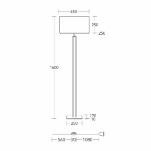 Best Sale HerzBlut lampe sur pied Karl K, angulaire, bois, blanc, 160 cm, E27