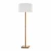 New HerzBlut Lampe sur pied Titos, bois, blanc, hauteur 160 cm, E27