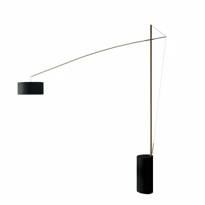 Best ICONE Lampadaire arqué Gru, noir, laiton