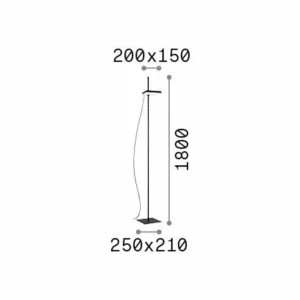 Best Ideallux Ideal Lux lampe sur pied LED Lift, blanc, métal, hauteur 180 cm