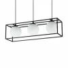 Cheap Ideallux Ideal Lux Suspension Lingotto, 3 lampes, une cage, noir