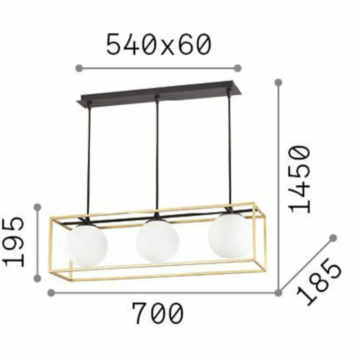 ideal_lux_suspension_lingotto__lampes_une_cage_noir_1.webp Cheap Ideallux Ideal Lux Suspension Lingotto, 3 lampes, une cage, noir