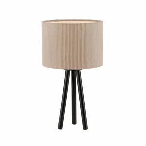 Shop JUST LIGHT. Lampe à poser Green Duro, textile, tripode, beige