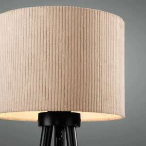Shop JUST LIGHT. Lampe à poser Green Duro, textile, tripode, beige