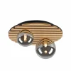 Hot JUST LIGHT. Plafonnier Green Stika, rond, à 2 lampes, bois