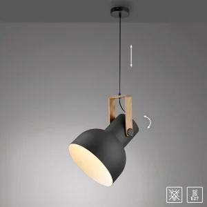 Outlet JUST LIGHT. Suspension Cup 2.0, Ø30cm, à 1 lampe, noir