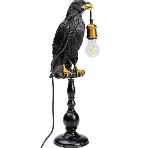 New KARE Animal Sitting Crow lampe à poser en noir