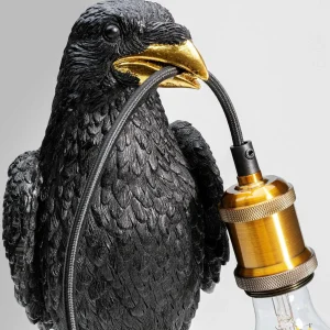 New KARE Animal Sitting Crow lampe à poser en noir