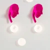 Online Karman Applique murale Maoo, céramique fuchsia, verre, figurine de chat