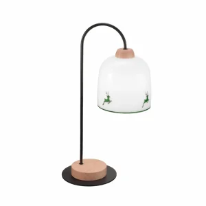 Outlet austrolux KOLARZ Lampe de table Chalet, blanc/vert cerf, hauteur 56 cm