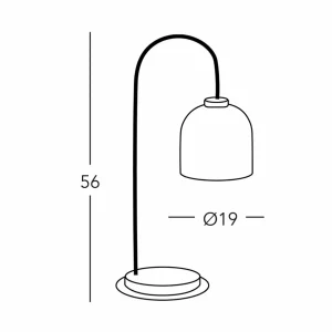 Fashion austrolux KOLARZ Lampe de table Chalet, hauteur 56 cm, blanc/brun/noir