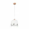 Clearance austrolux KOLARZ Suspension Chalet, blanc/vert cerf, Ø 25 cm, verre