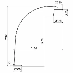 Best Sale Aluminor Lampadaire arqué Arc Is chrome
