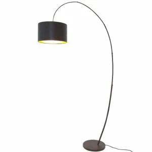 Cheap Holländer Lampadaire arqué Bambou Arco, brun-noir/doré