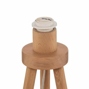 Fashion Duolla Lampadaire Boho, trépied crème blanc/rotin