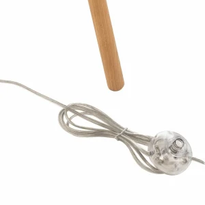 Fashion Duolla Lampadaire Boho, trépied crème blanc/rotin