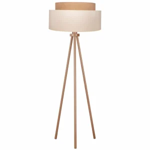 Sale Duolla Lampadaire Boho, trépied écru/jute hauteur 145 cm