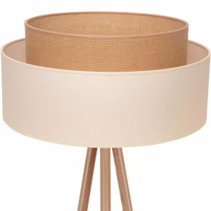 Sale Duolla Lampadaire Boho, trépied écru/jute hauteur 145 cm