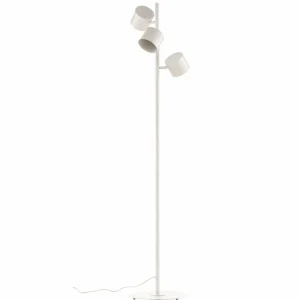 Sale ALDEX Lampadaire Bot blanc à trois lampes