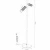 Cheap Lucide Lampadaire Clubs, réglable, blanc, métal, 140 cm, GU10