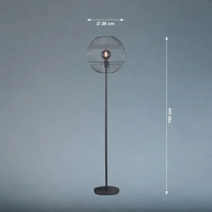 Hot FISCHER & HONSEL Lampadaire Drops abat-jour en métal, noir