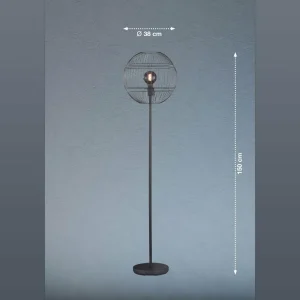 Hot FISCHER & HONSEL Lampadaire Drops abat-jour en métal, noir
