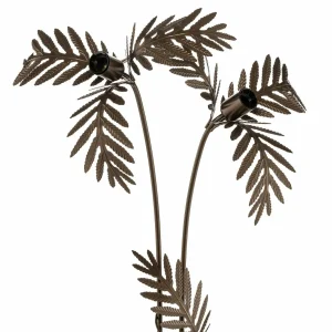 Cheap ONLI Lampadaire Dubaï aspect feuilles, 2 lampes, bronze