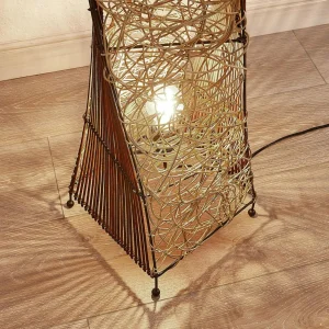Shop Lindby Lampadaire en rotin Kassia à la lumière agréable