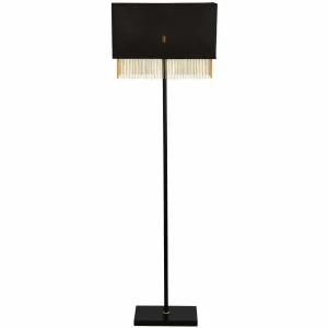 Cheap Searchlight Lampadaire Fringe avec abat-jour en tissu