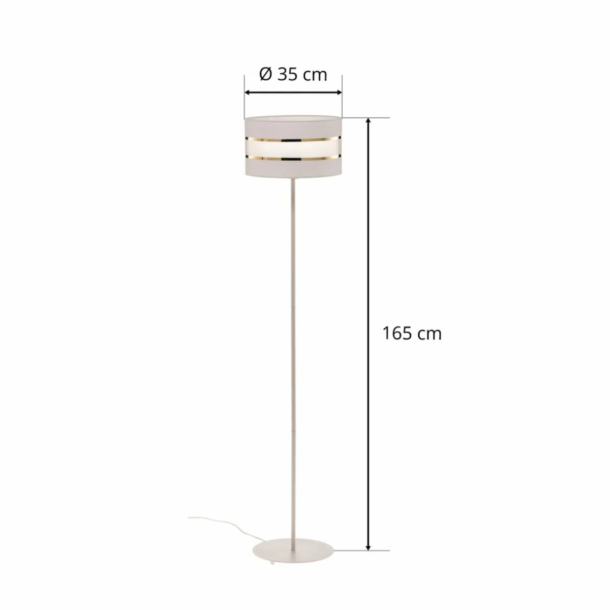 lampadaire_helen_abatjour_tissu_blanc_dor_6.webp Sale HELAM Lampadaire Helen abat-jour tissu blanc doré