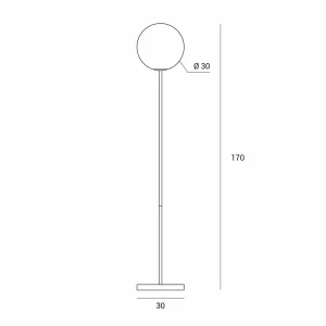 New miloox by Sforzin Lampadaire Jugen gris à 1 lampe