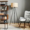 Fashion TK Lighting Lampadaire Juta avec support trépied