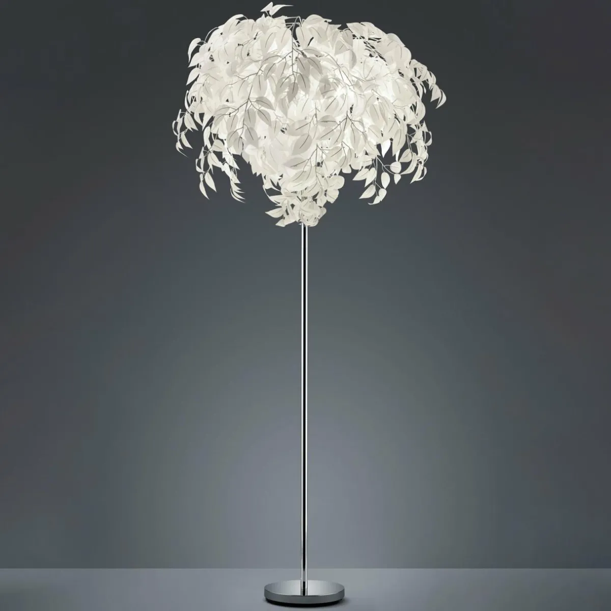 lampadaire_leavy_hauteur__cm_chromblanc_mtalplastique_2.webp New Reality Leuchten Lampadaire Leavy, hauteur 180 cm, chromé/blanc, métal/plastique