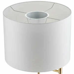 Shop Knapstein Lampadaire Lilian, variateur LED, laiton poli/mat