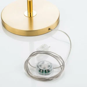 Shop Knapstein Lampadaire Lilian, variateur LED, laiton poli/mat