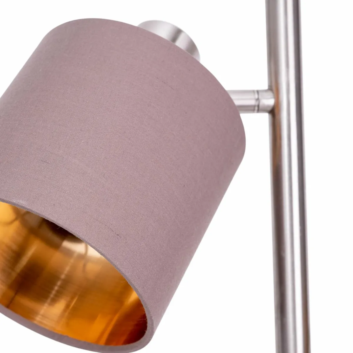 lampadaire_maron__trois_lampes_tissu_brundor_4.webp Sale Näve Lampadaire Maron, à trois lampes, tissu, brun/doré
