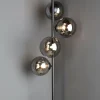 Store Eco-Light Lampadaire Neptune avec sphères verre fumé, noir