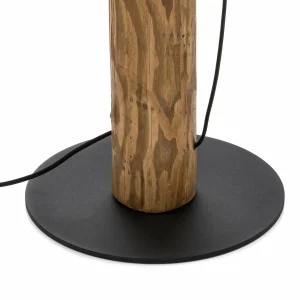 Fashion BRITOP Lampadaire Pino Simple, abat-jour blanc, pied brun