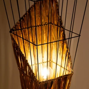 Flash Sale NOWA GmbH Lampadaire Rinca, abat-jour fil et paille