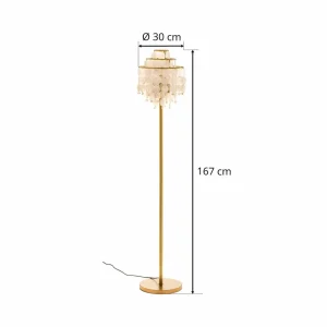 Fashion ONLI Lampadaire Ruben avec plaques de nacre