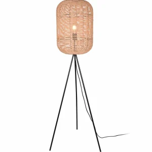 Shop Trio Lighting Lampadaire Runa avec abat-jour sisal