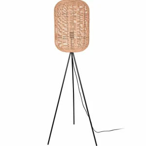 Shop Trio Lighting Lampadaire Runa avec abat-jour sisal