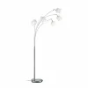 Best Reality Leuchten Lampadaire Tommy, nickel/blanc, hauteur 200 cm, 5 lampes, tissu