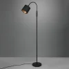 Hot Reality Leuchten Lampadaire Tommy, noir/or, hauteur 130 cm, métal/tissu
