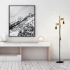 Best EGLO Lampadaire Townshend à 2 lampes. noir/bois clair