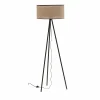 Best Sale BRITOP Lampadaire Tubo avec abat-jour tissu beige trépied