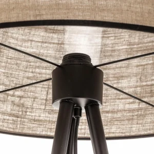 Best Sale BRITOP Lampadaire Tubo avec abat-jour tissu beige trépied